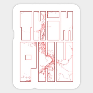 Thimphu, Bhutan City Map Typography - Oriental Sticker